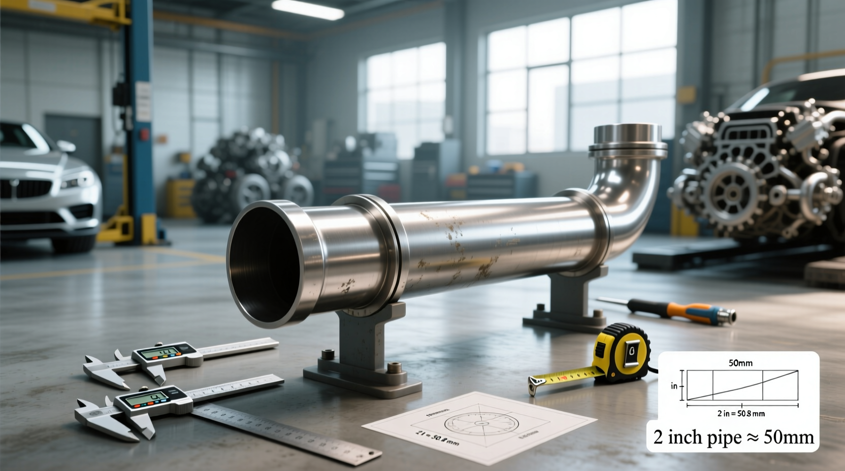 2 inch vs 50mm exhaust pipe key facts