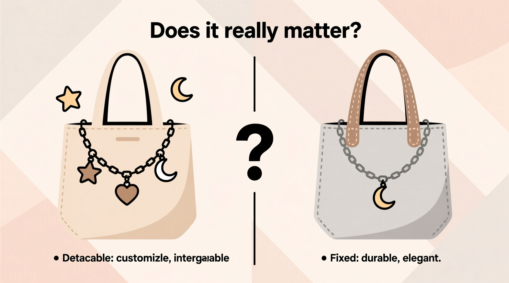detachable vs fixed charm tote bags does it really matter which one you choose