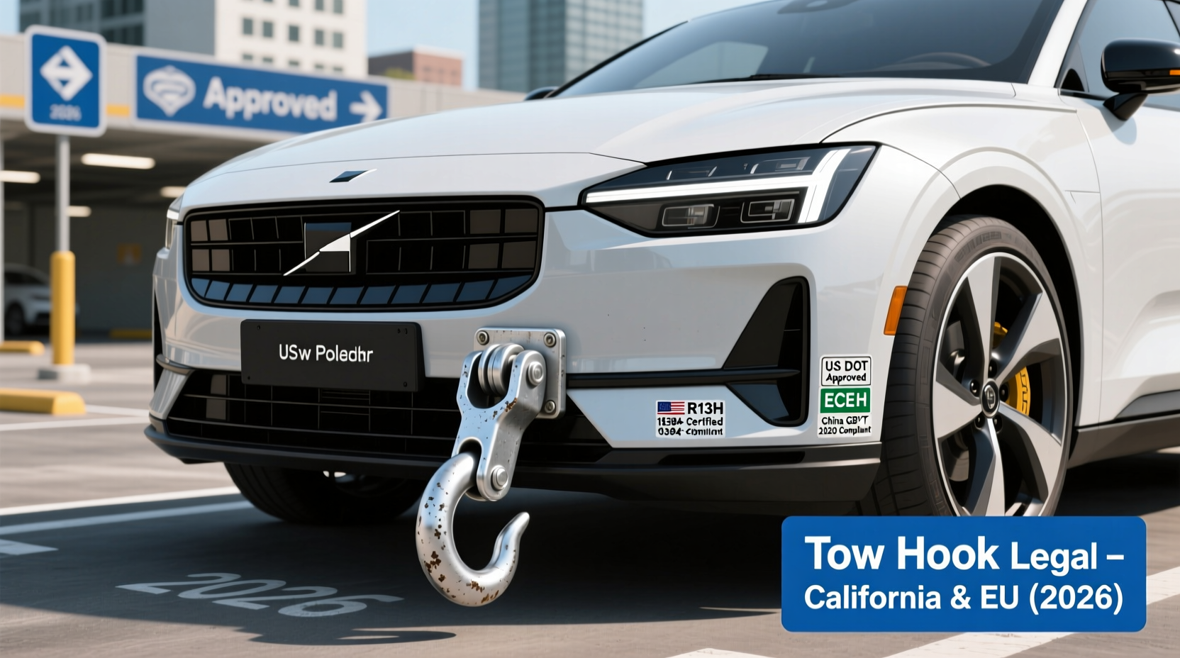 polestar 2 tow hook legality 2026