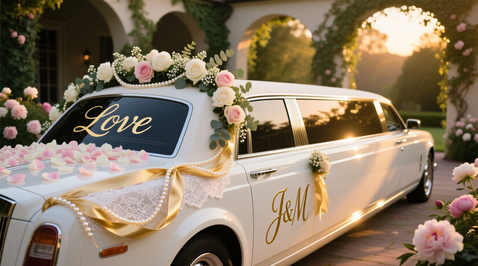 how to decorate wedding car