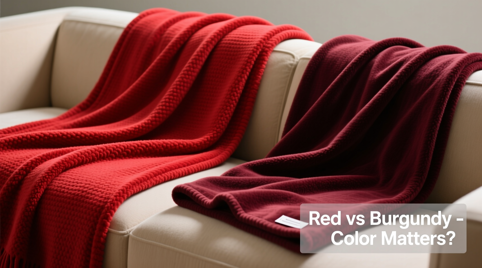 red vs burgundy throw blanket does the color really matter or are they basically the same
