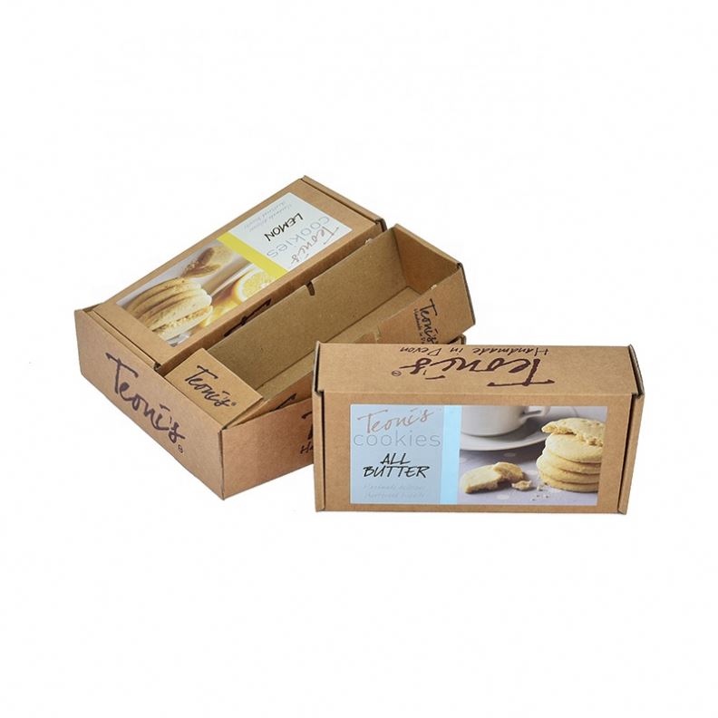 Caixa de embalagem Factory Personalizar logotipo personalizado Caixa de papel Brown Kraft Brown for Food