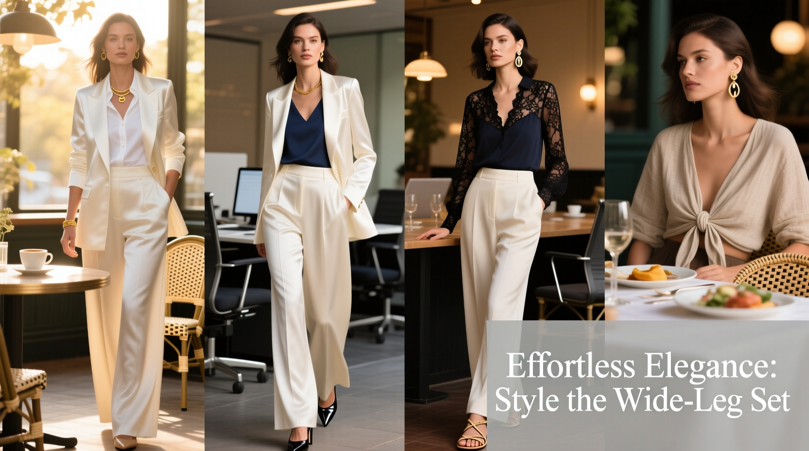 effortless elegance how to style a two piece wide leg pant set for every occasion