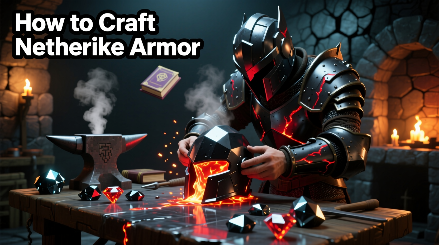 how to craft netherite armor