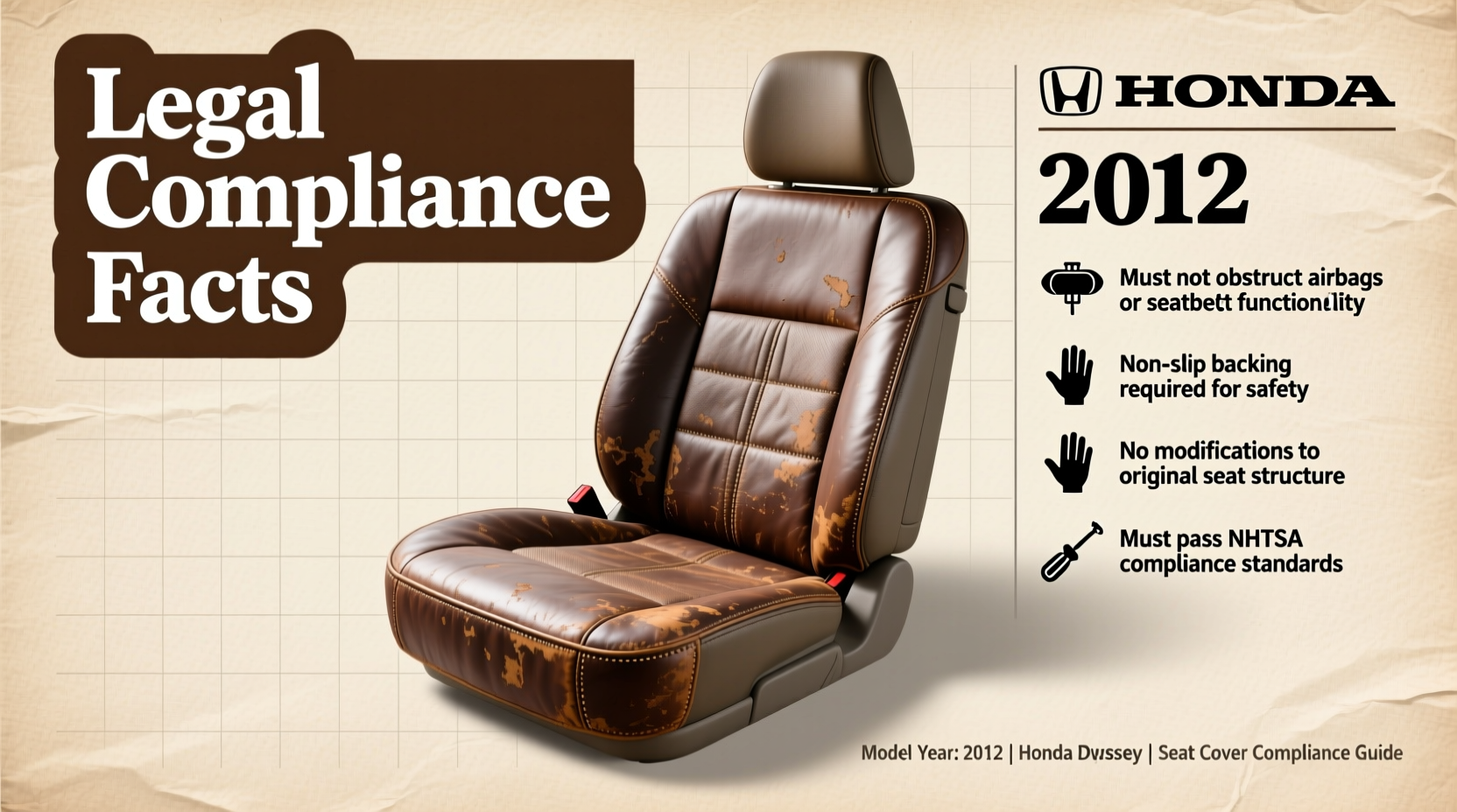 odyssey 2012 seat covers legal compliance