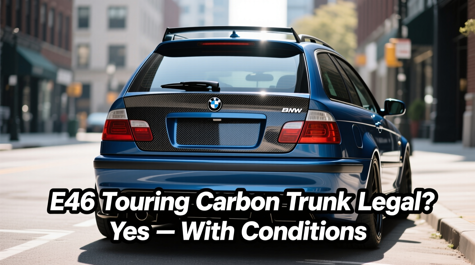 e46 touring carbon trunk legal