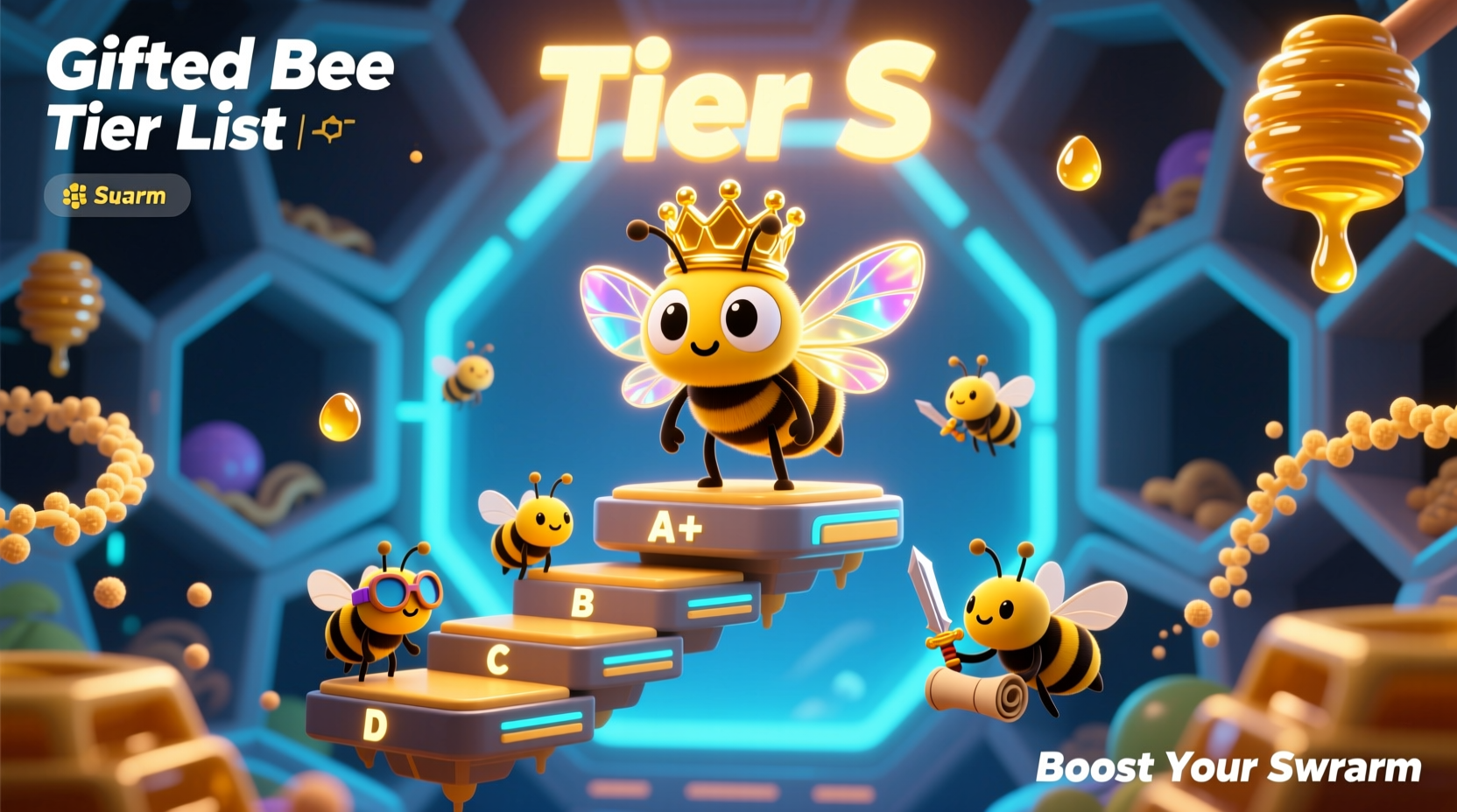 gifted bee tier list boost your bee swarm simulator