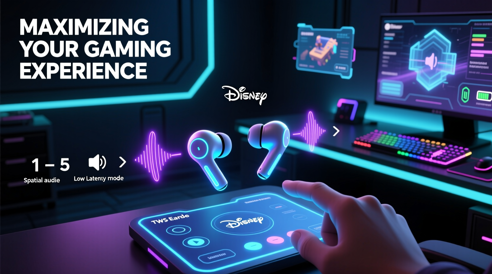 maximizing your gaming experience a step by step guide to using disney tws earbuds for immersive play