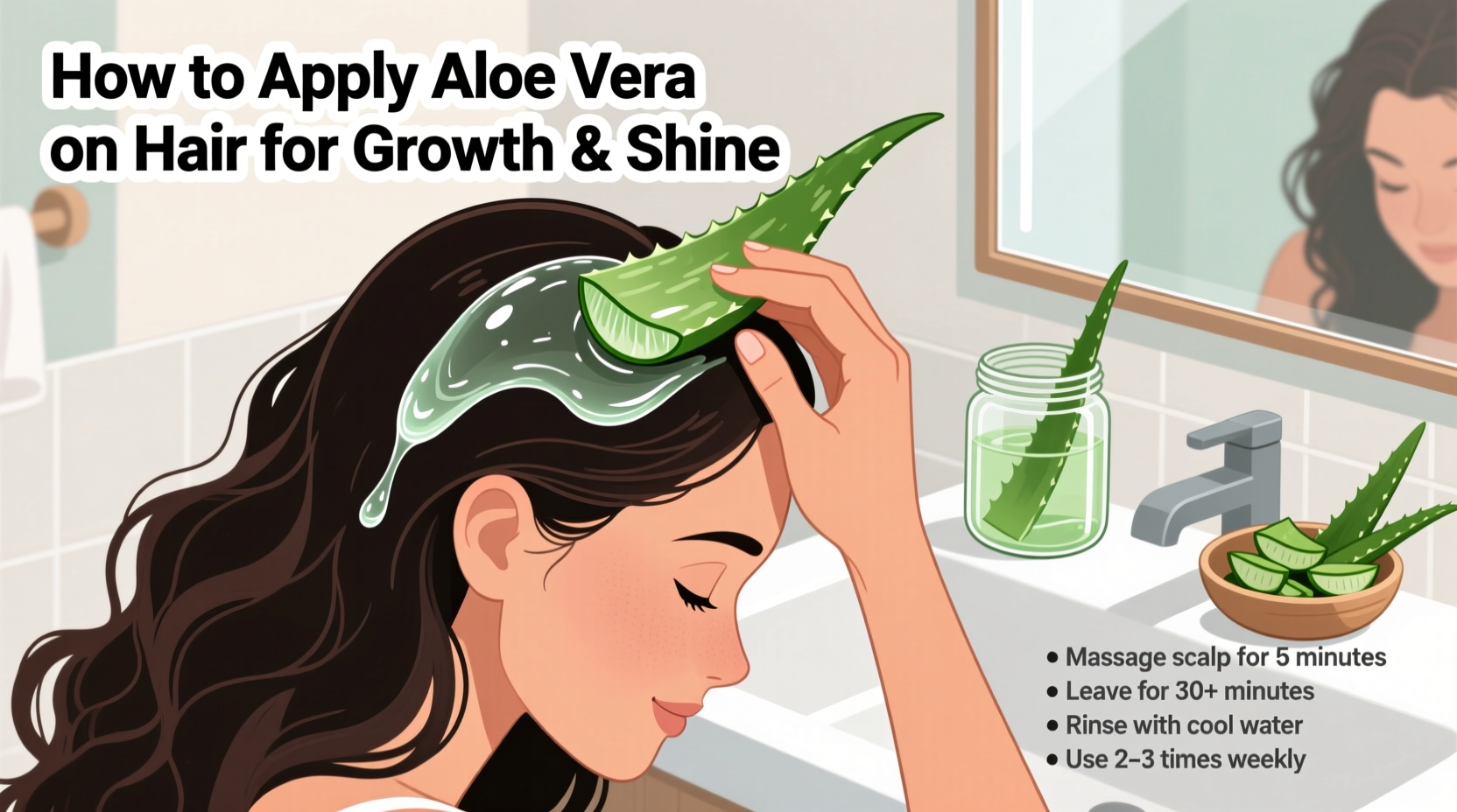 how can we apply aloe vera on hair