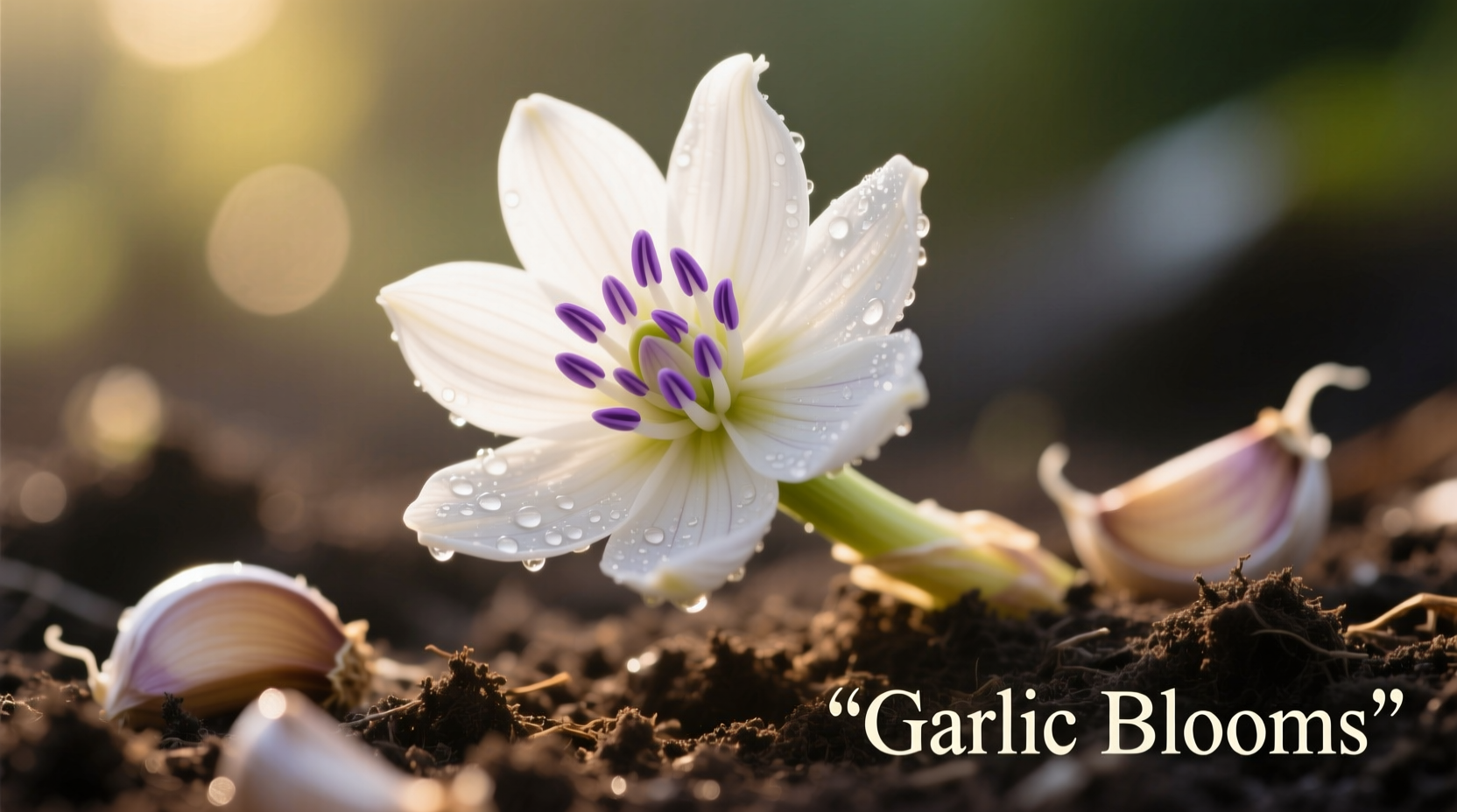 garlic blooms