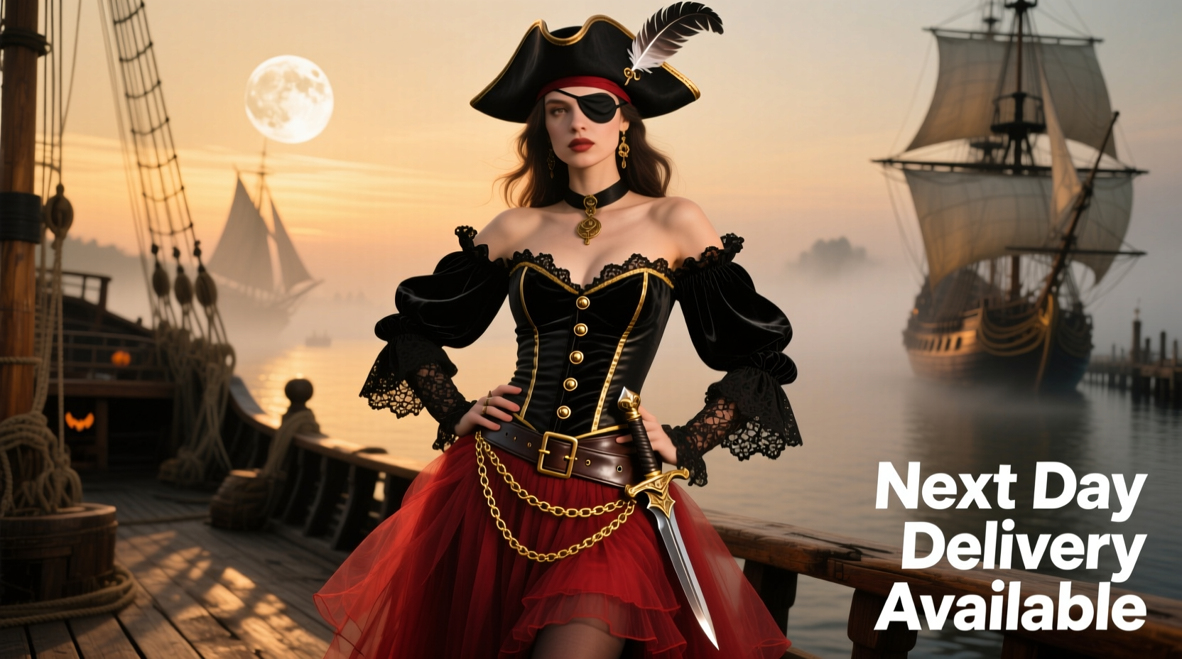 womens pirate costume next day delivery
