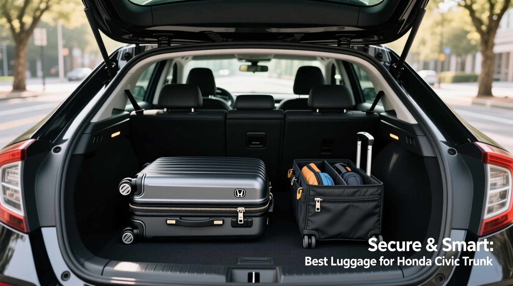 secure luggage civic trunk