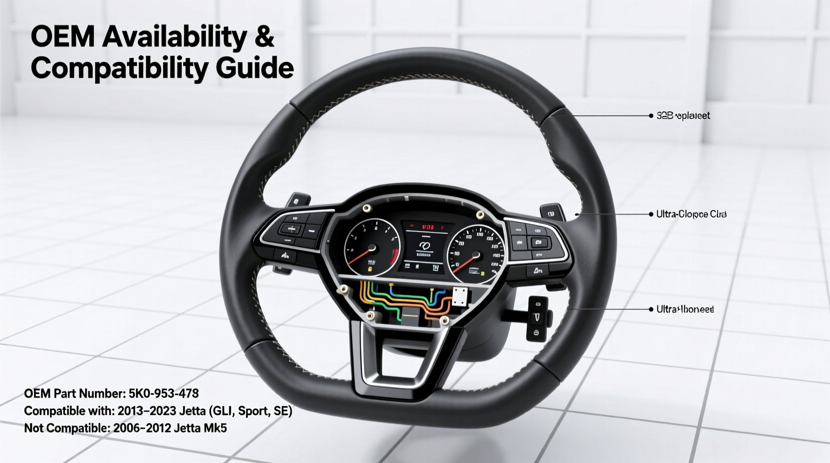 flat bottom jetta steering wheel