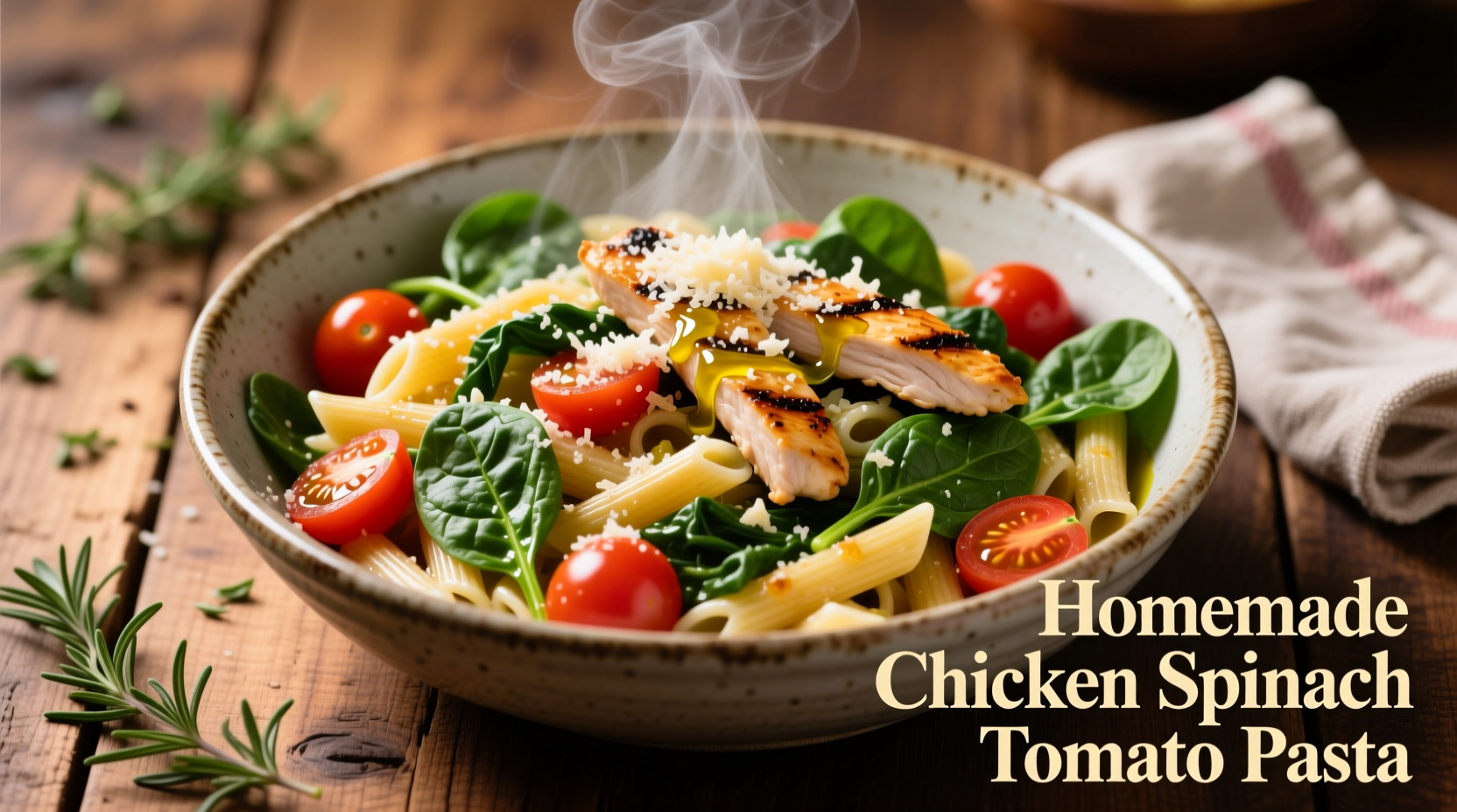 Chicken Spinach Tomato Pasta Recipe: 30-Minute Healthy Dinner