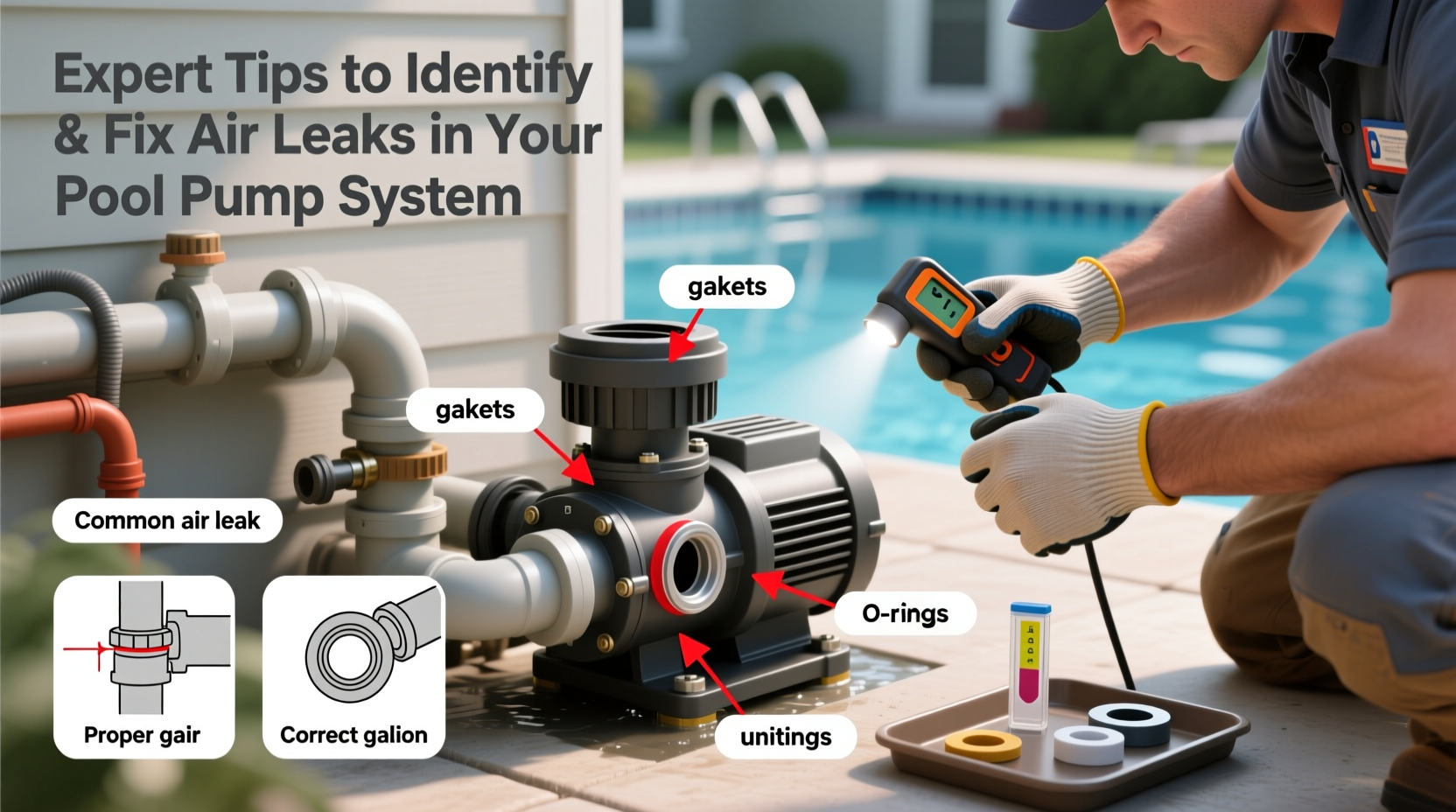 expert tips to identify and fix air leaks in your pool pump system