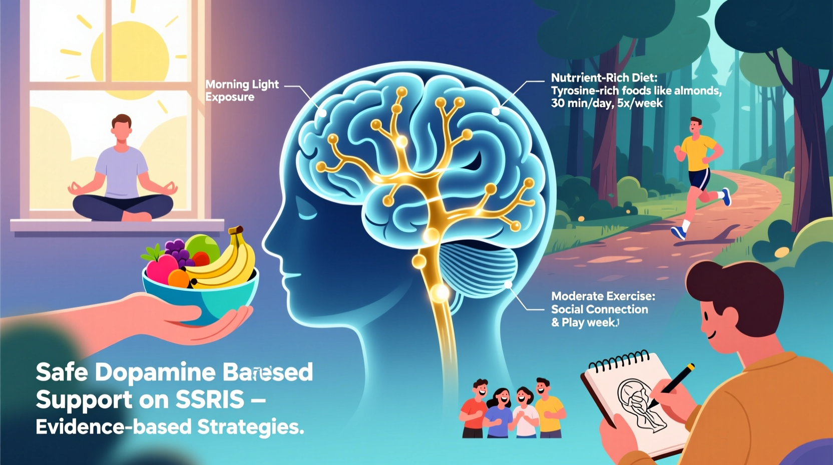 effective strategies to boost dopamine levels safely while taking ssris