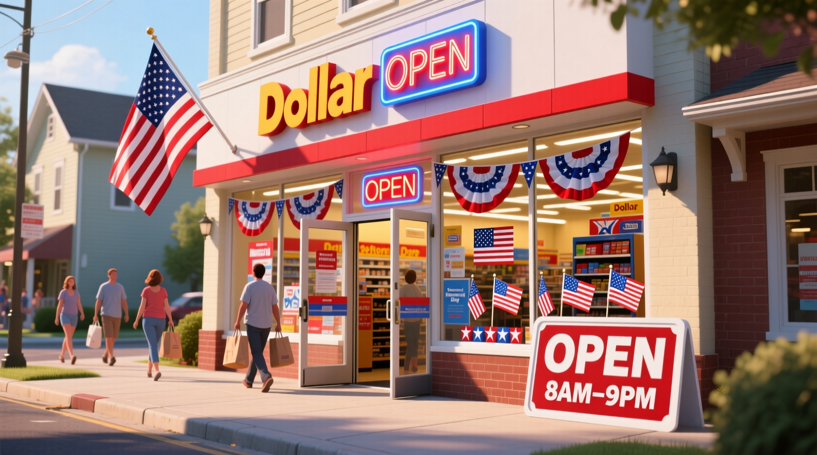 is the dollar store open on memorial day