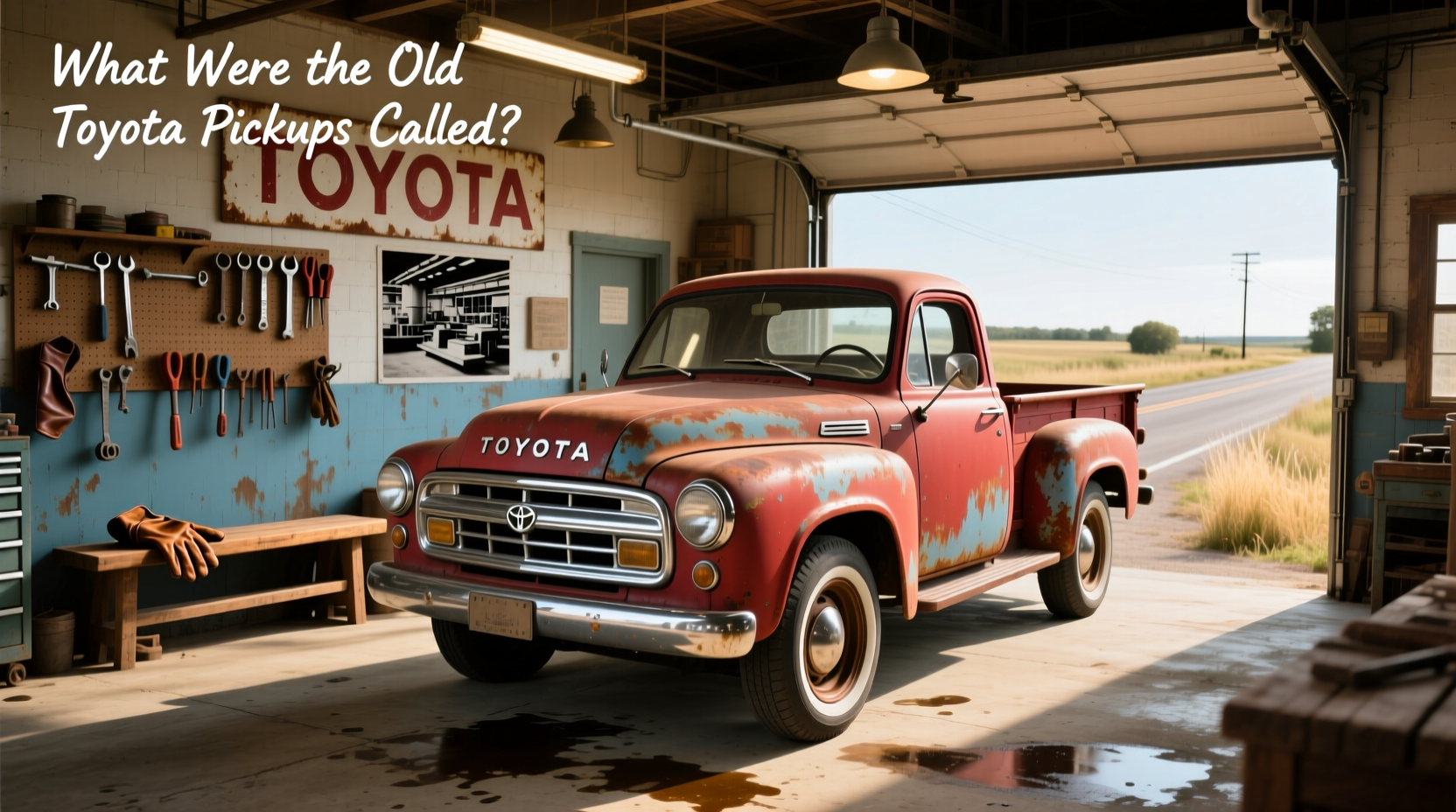 Vintage Toyota pickup truck from the 1990s parked outdoors
