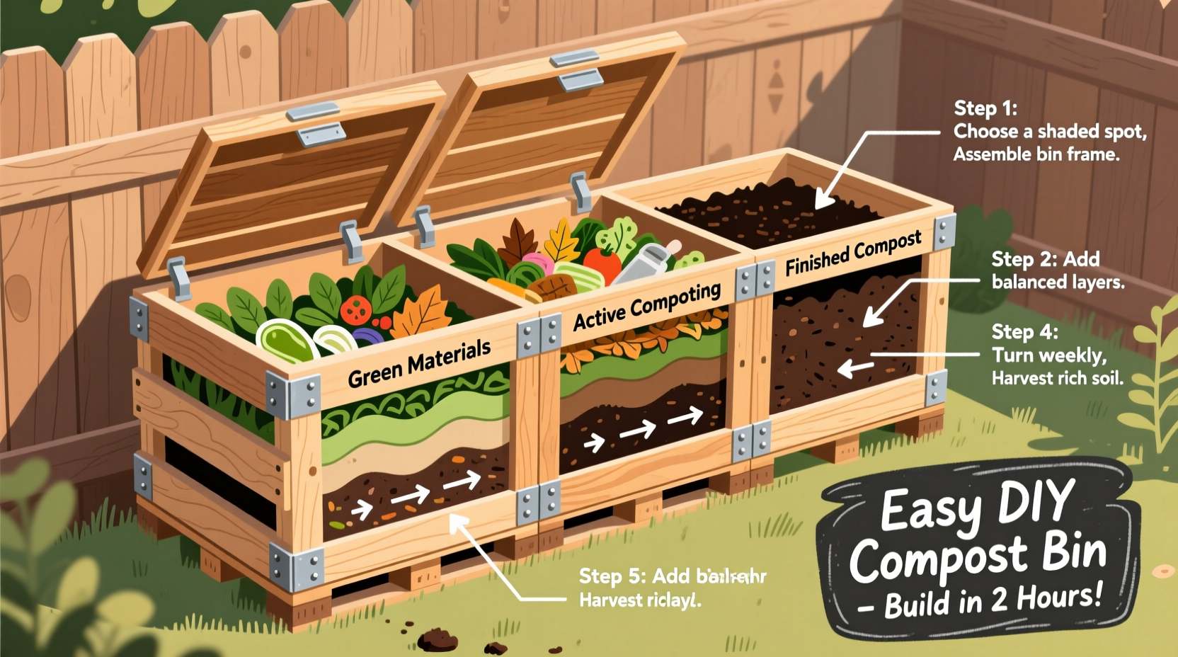 diy compost bin guide easy steps to build an effective backyard system
