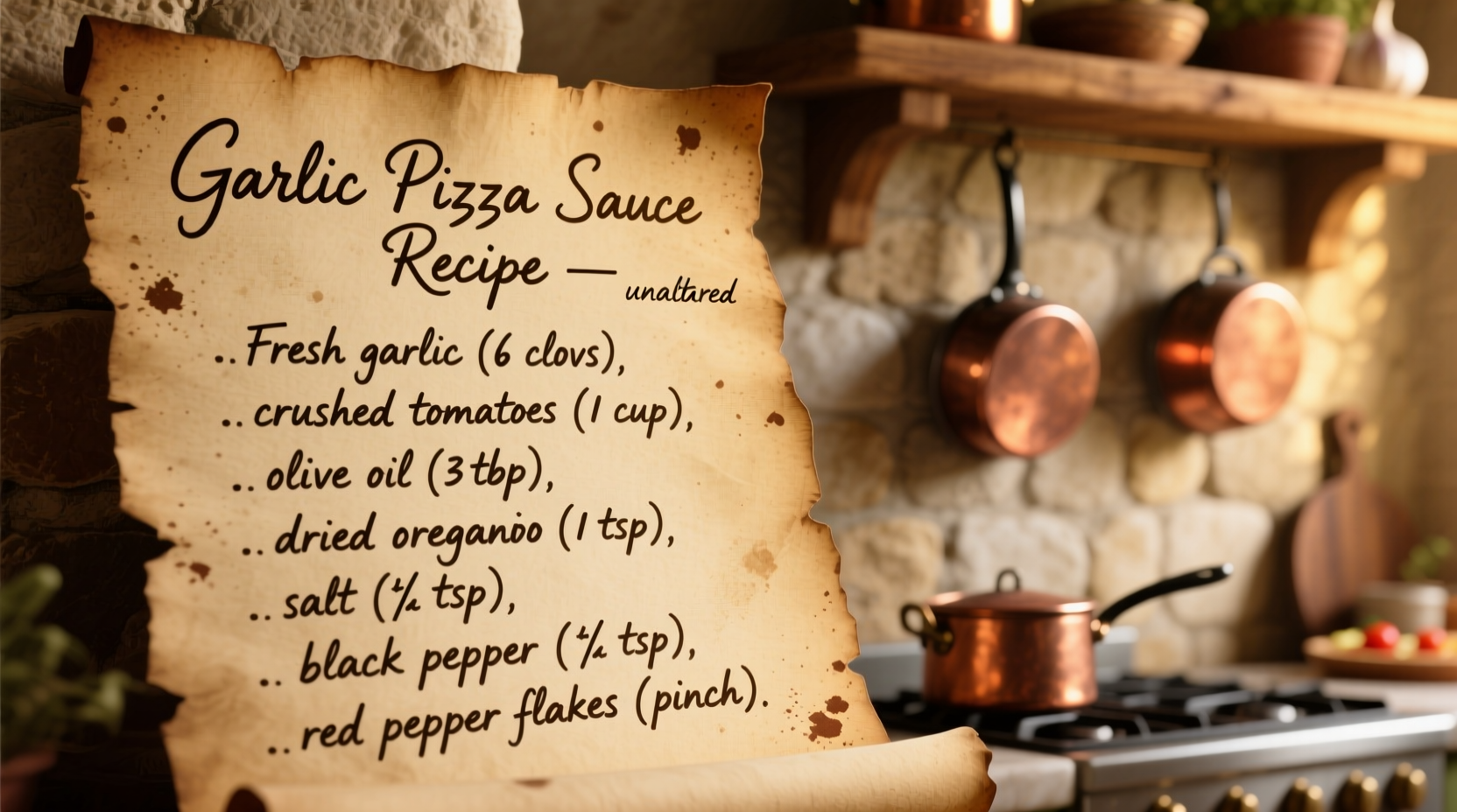 garlic pizza sauce recipe