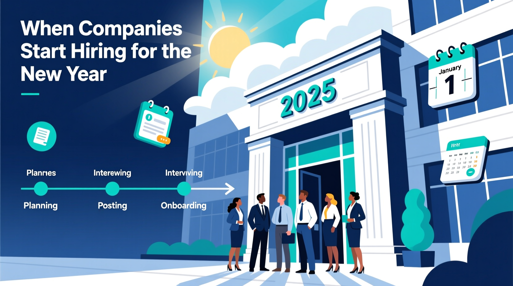 when do companies start hiring for the new year