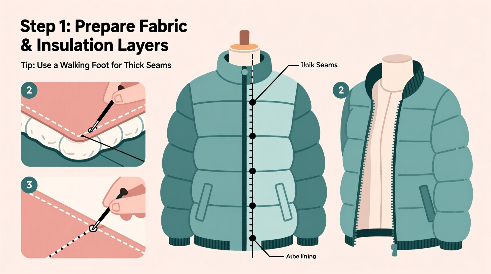 mastering the art of how to sew a puffer jacket step by step guide for beginners