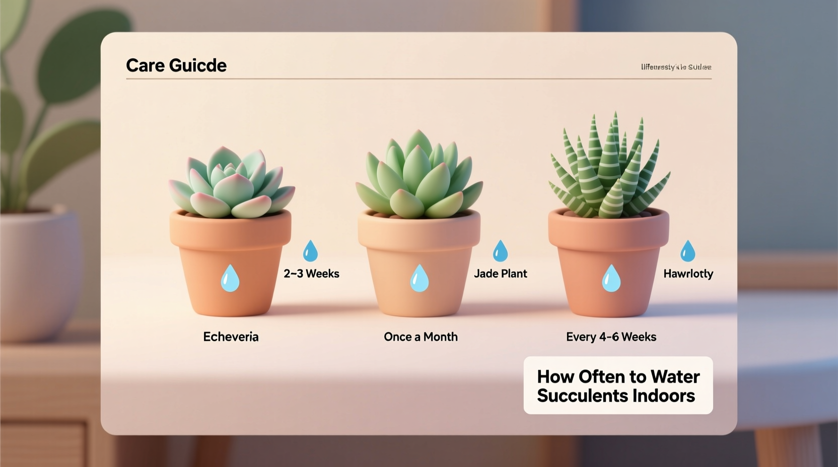 how often to water succulents indoors