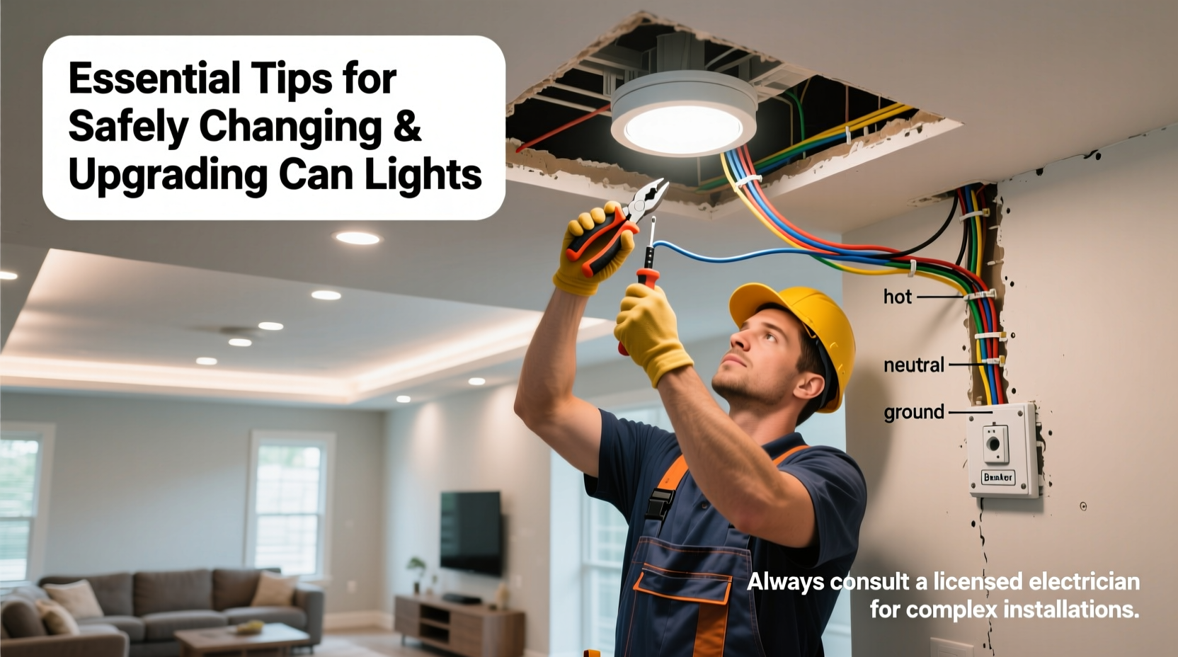 essential tips for safely changing and upgrading can lights in your home