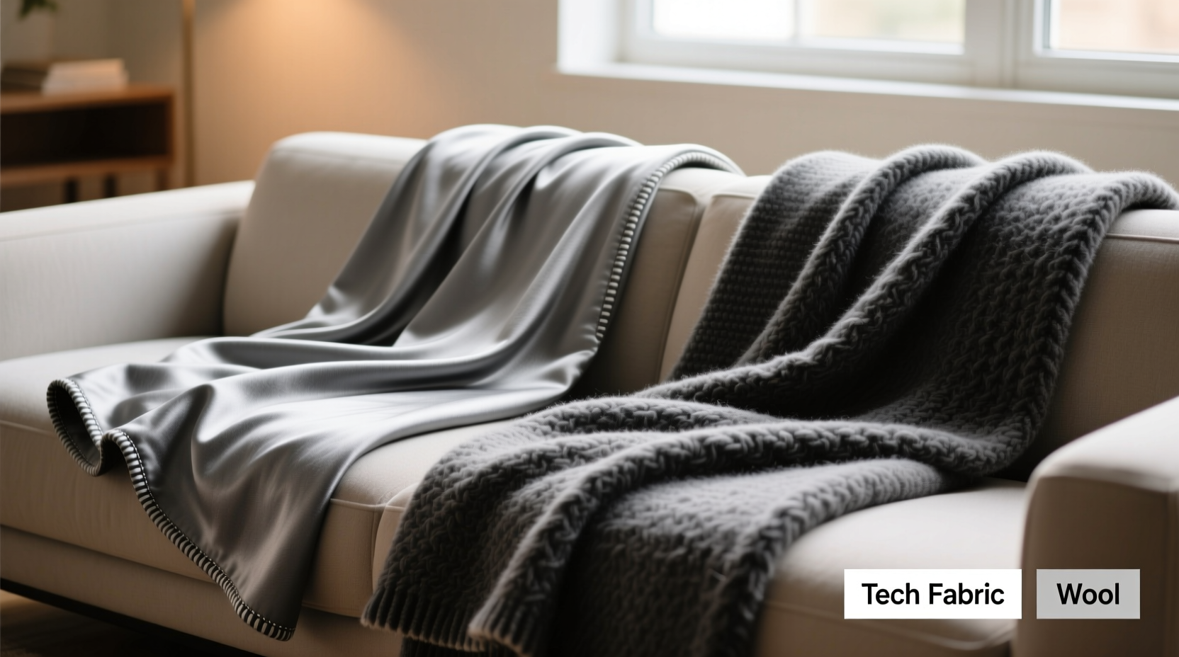 tech fabric vs wool throw blankets which sofa blanket is actually warmer more durable