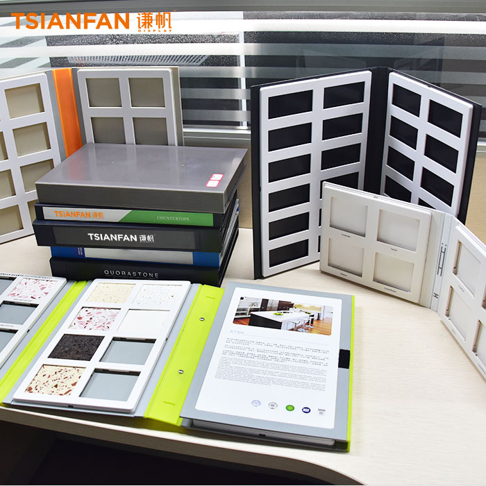 Drawer Floor Tex Marble Plastic Fabric Carpet Sample Book Wall Rail Mosaic Wooden Wing Showroom Tile Display Rack