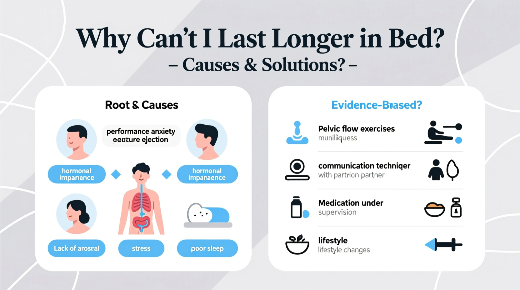 why cant i last longer in bed causes and solutions