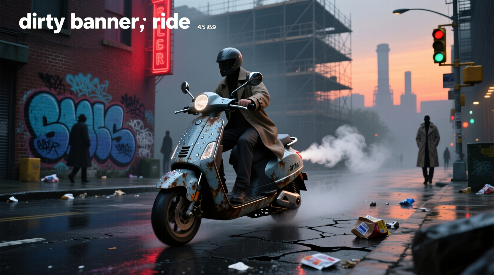 What is a dirty air ride on a motorcycle and how does it work?