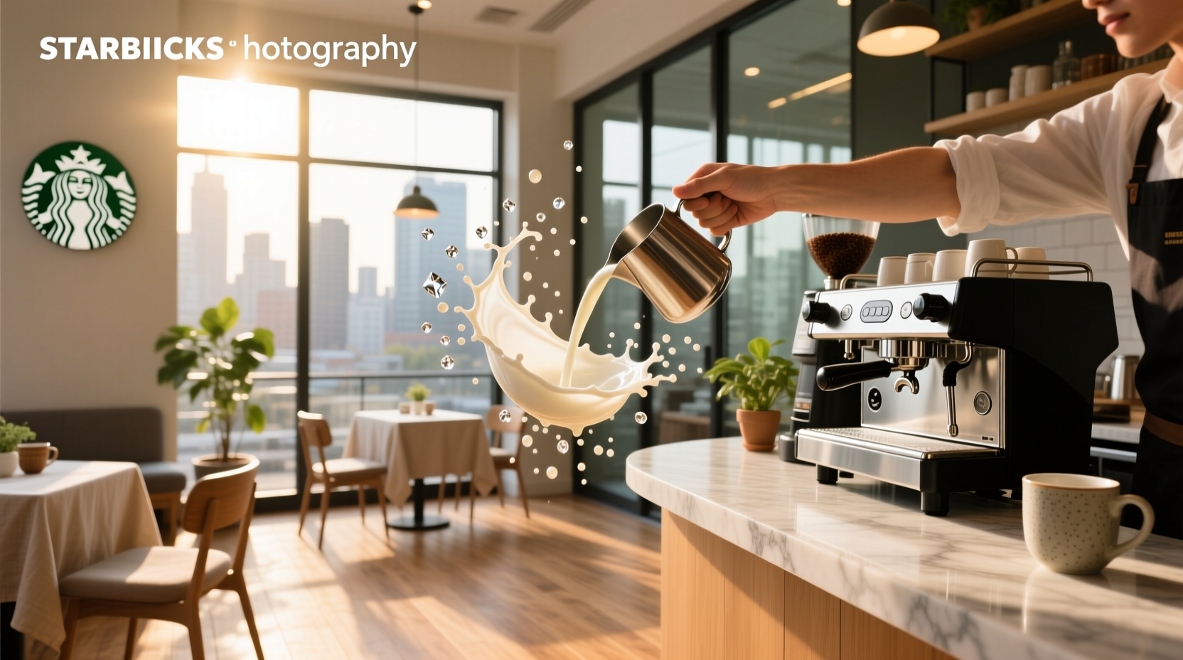 1/2 inch splash of milk at starbucks explained