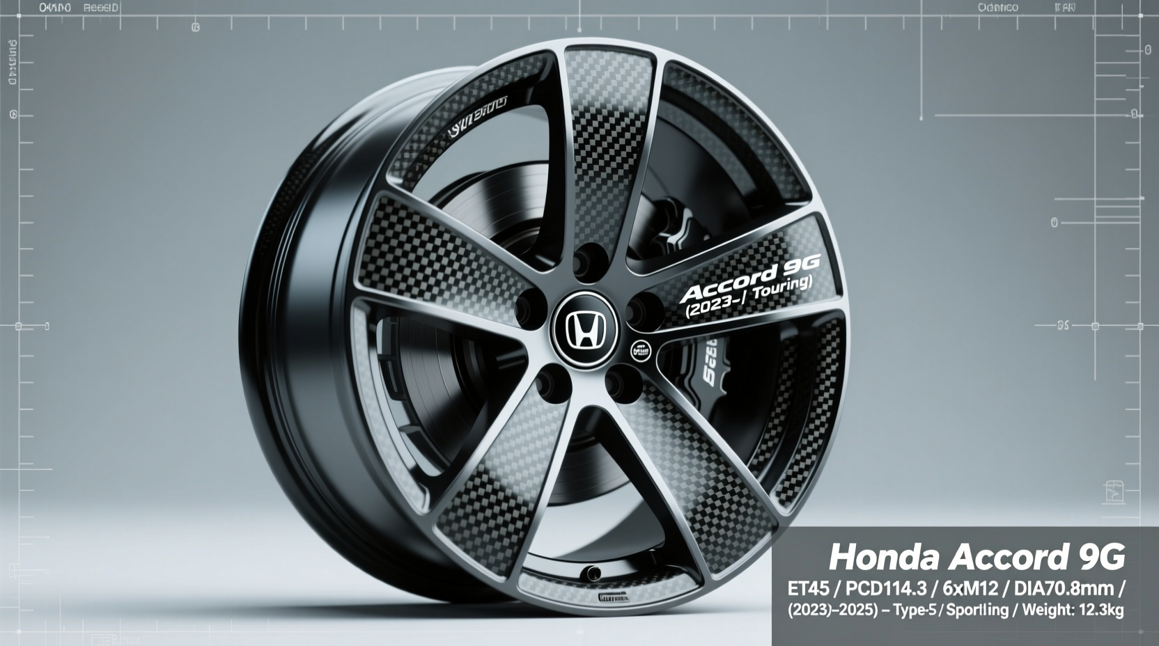 accord 9g carbon wheel fitment