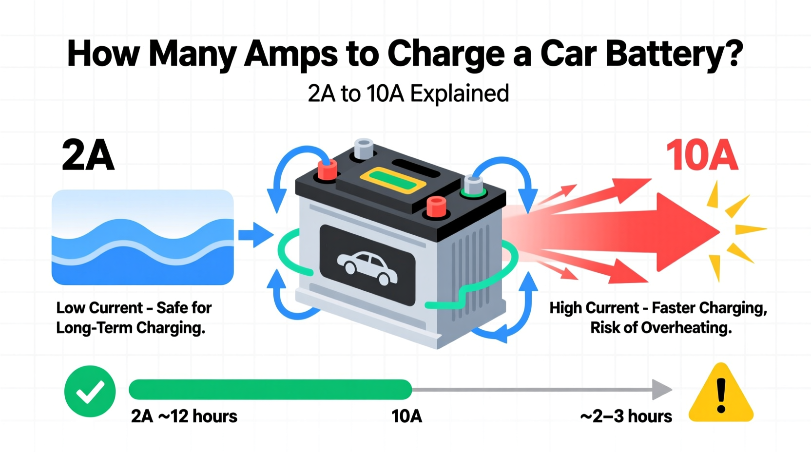 how many amps to charge a car battery