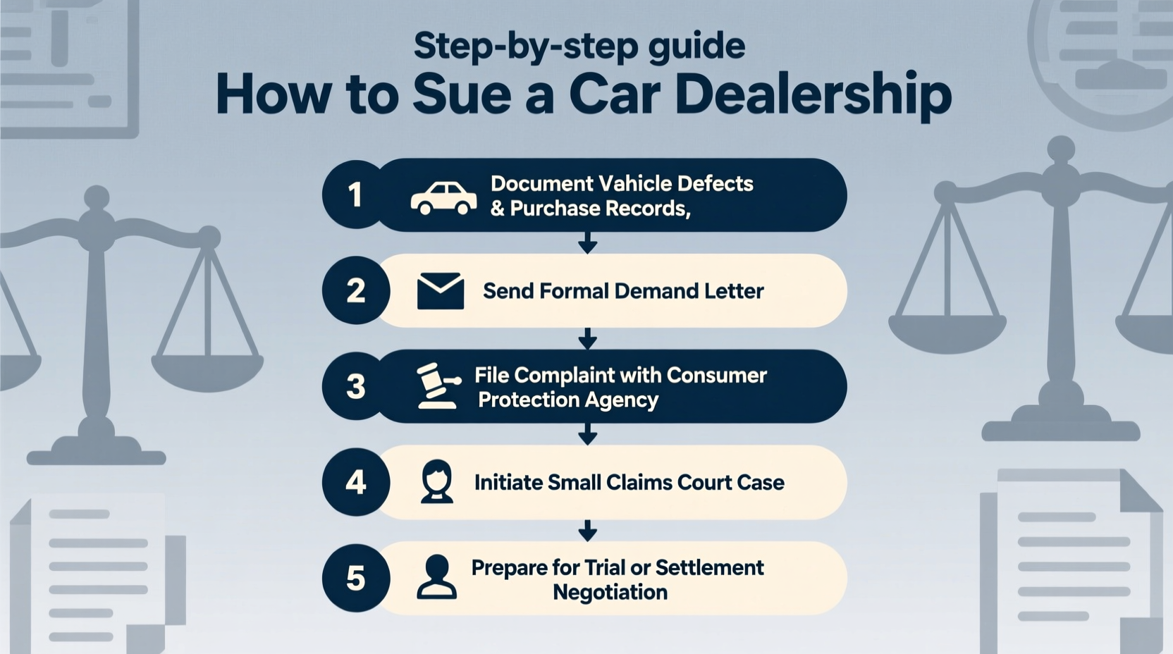 how can i sue a car dealership