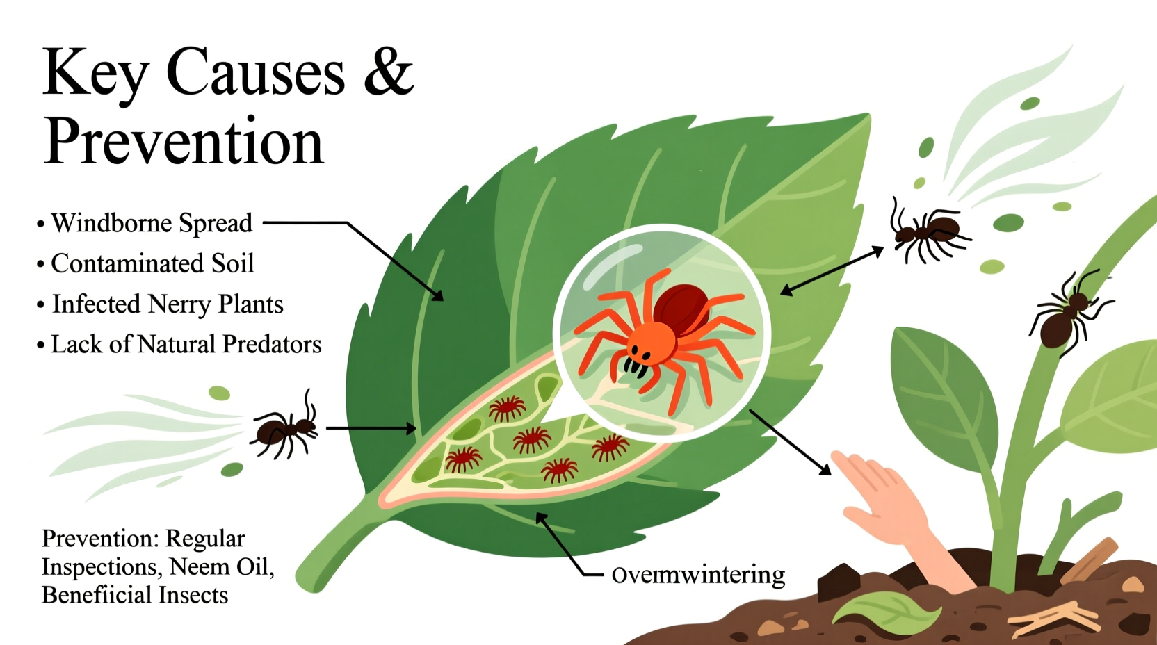 how do spider mites get on plants