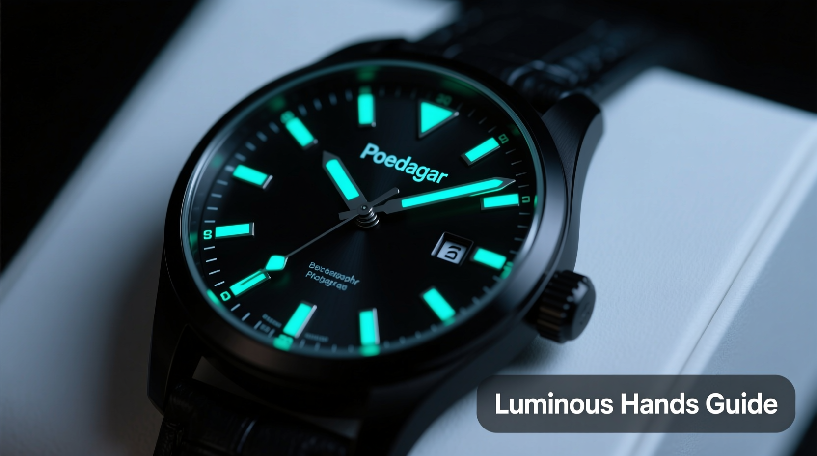 how to easily read and interpret the luminous hands on your poedagar watch