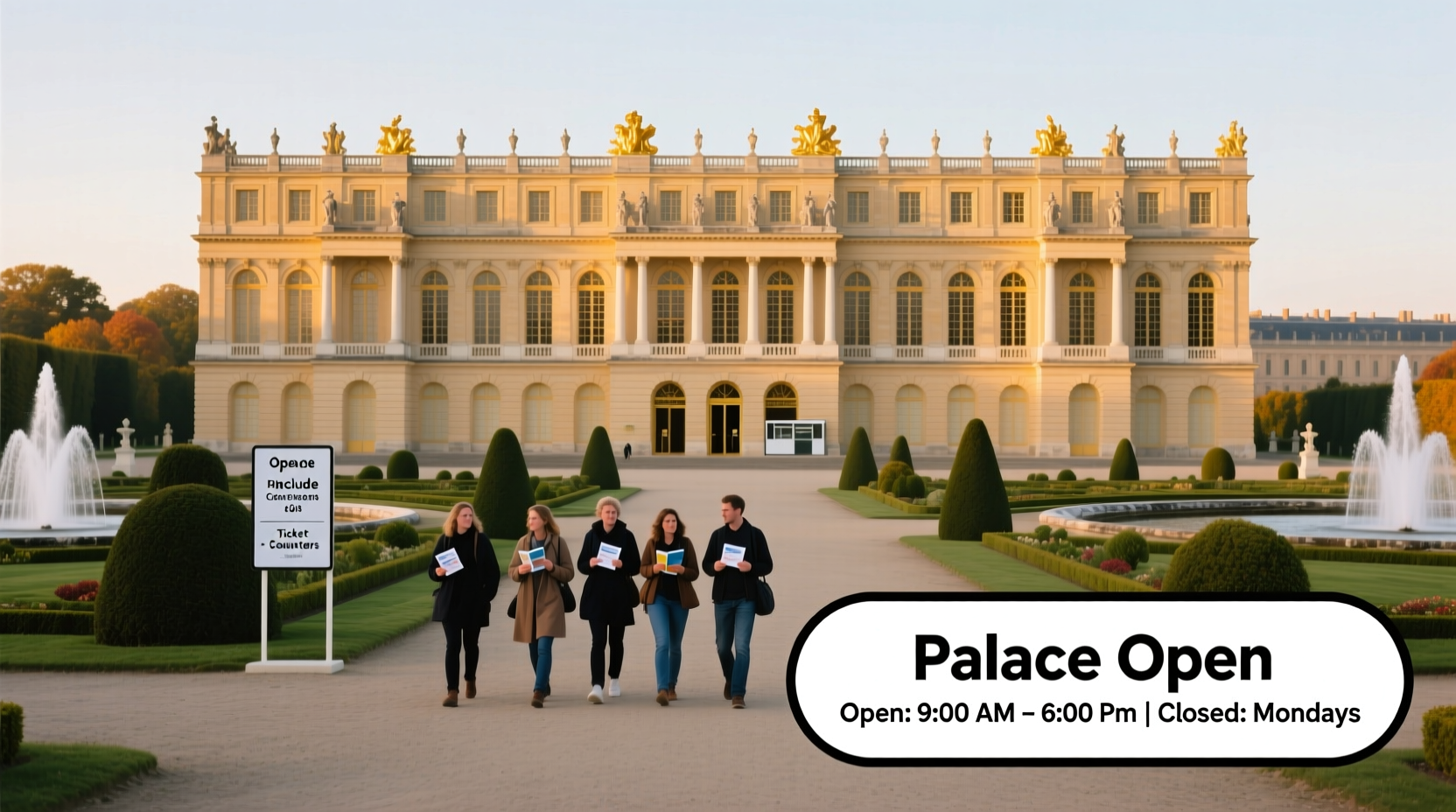 is versailles open on mondays