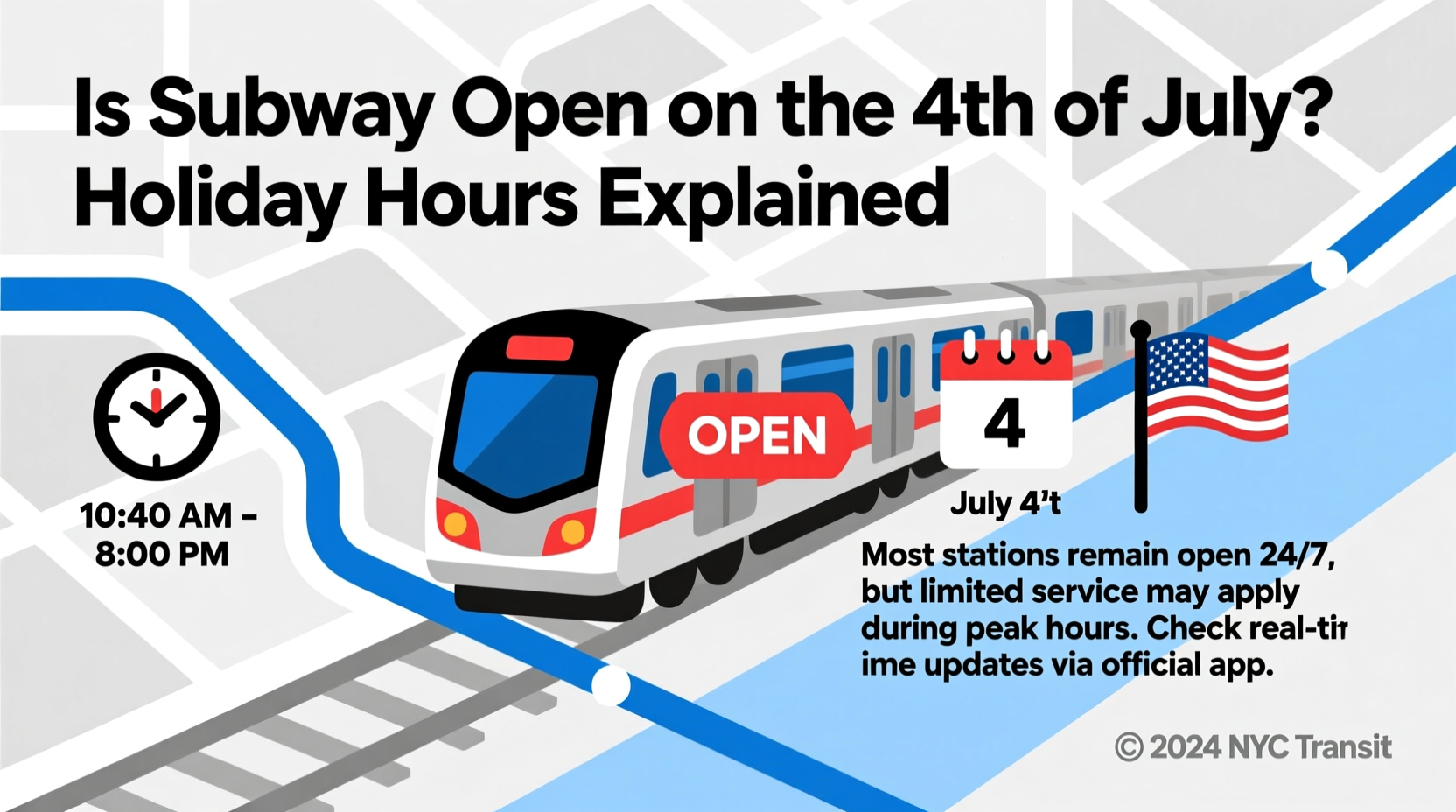 is subway open on the 4th of july