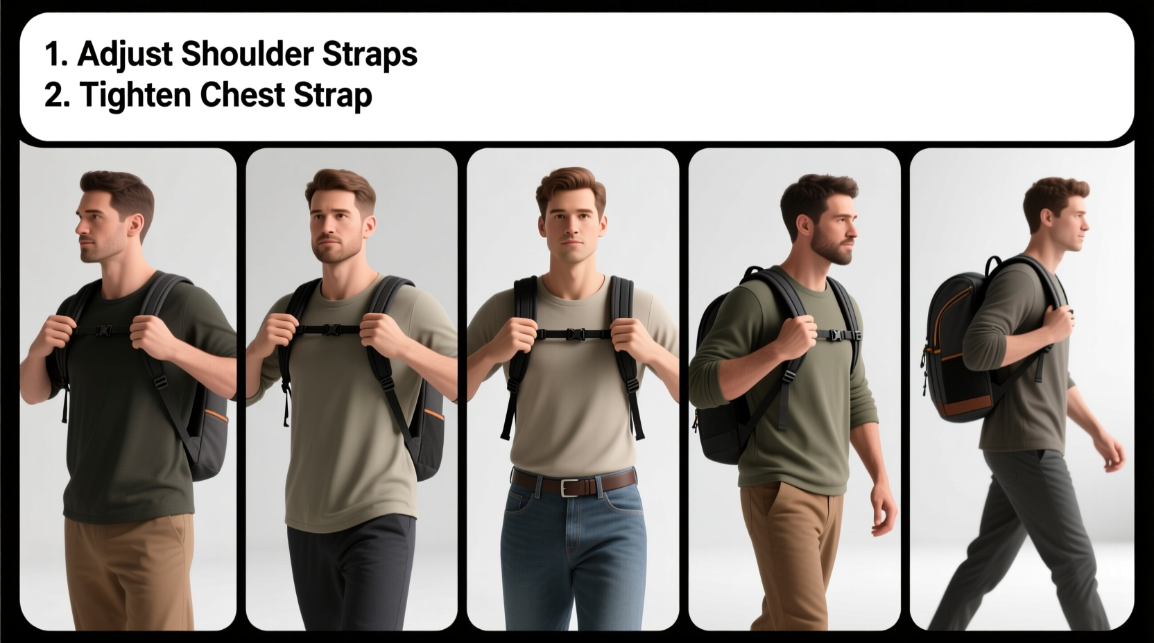 mastering mens backpack strap adjustment a step by step guide for ultimate comfort and support