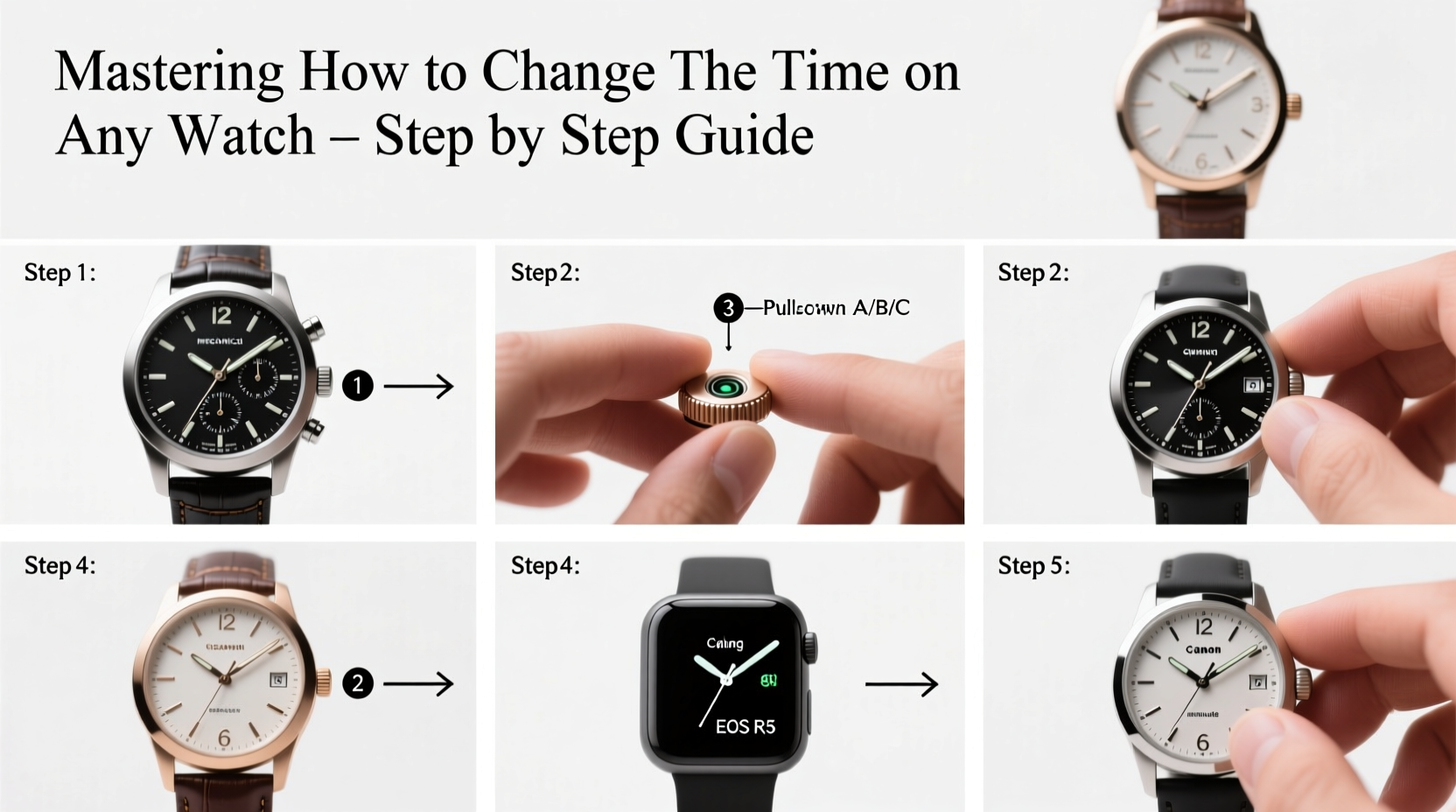 mastering how to change the time on any watch a step by step guide for all types
