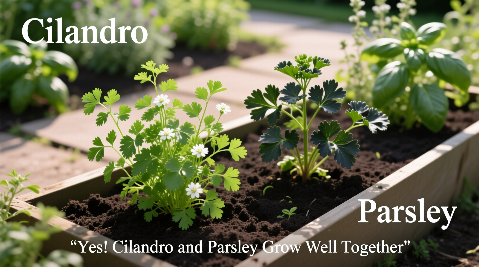 can you plant cilantro and parsley together