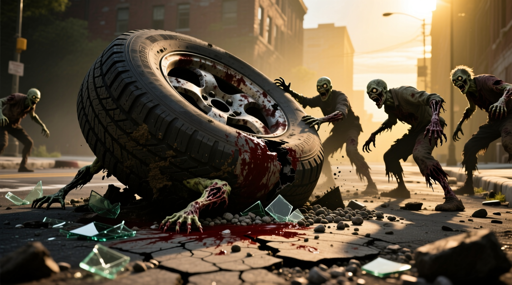 why are tires so op against zombies in these games
