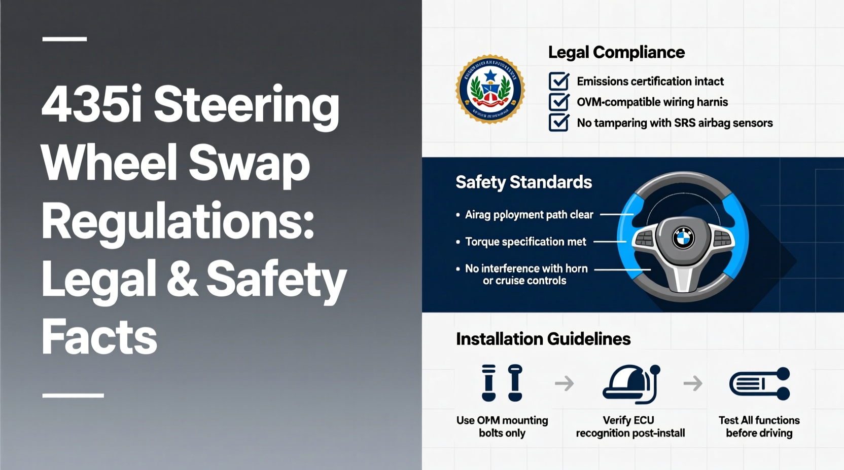 435i steering wheel swap regulations