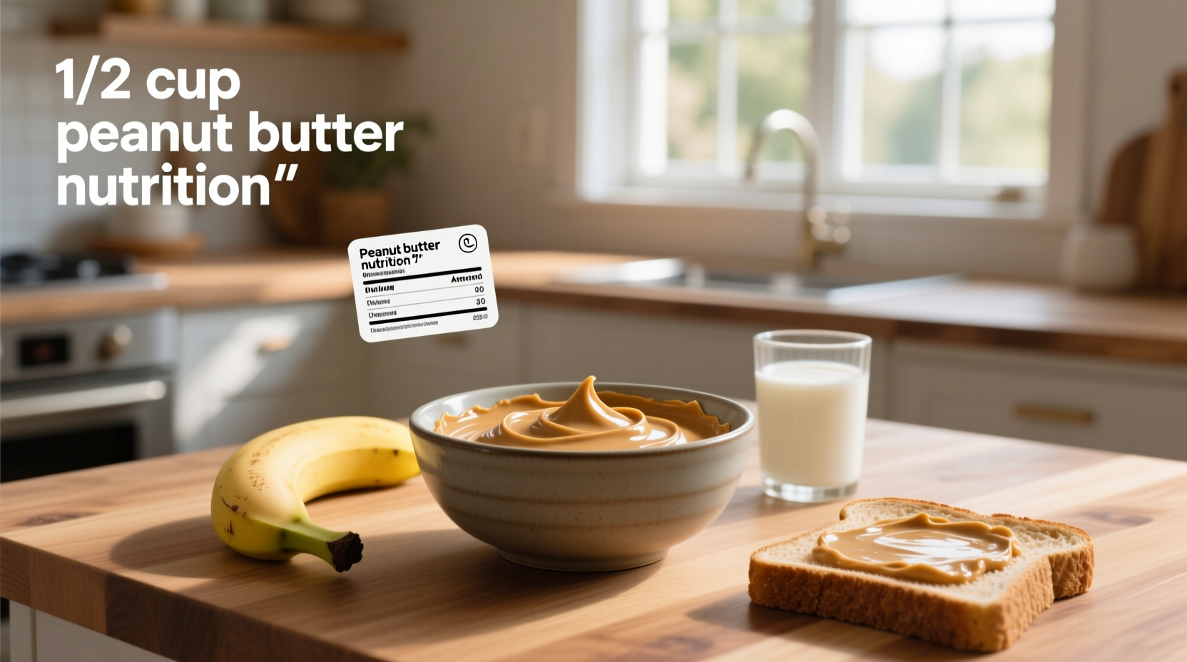 1/2 cup peanut butter nutrition breakdown