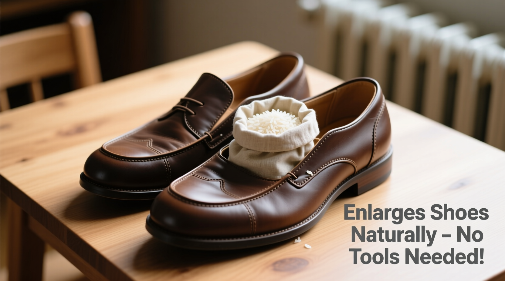 simple and effective methods to enlarge shoes using rice at home