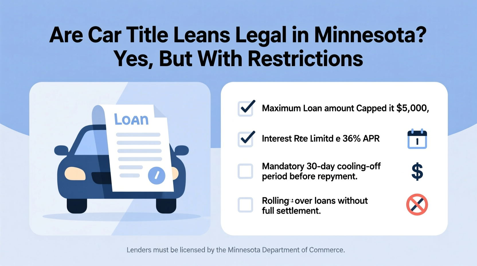 are car title loans legal in minnesota
