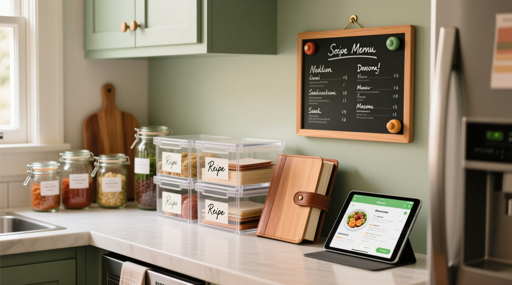 how to store and organize recipes