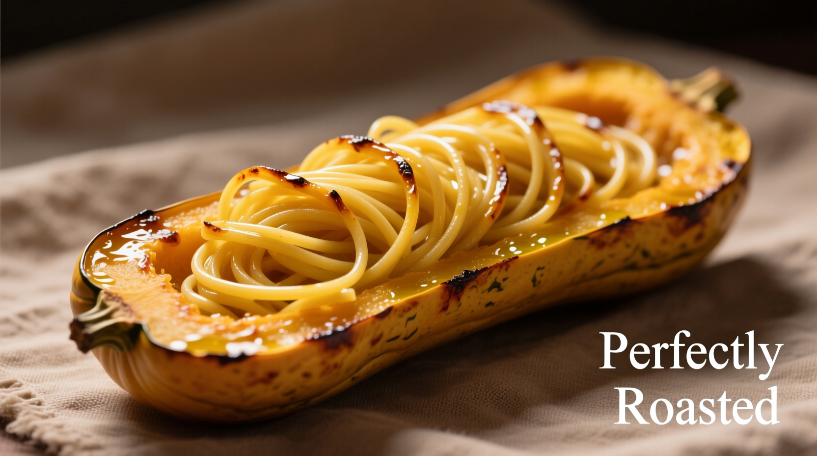 Perfectly roasted spaghetti squash strands